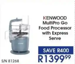 Hirsch's KENWOOD MultiPro Go Food Processor with Express Serve offer