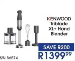 Hirsch's KENWOOD Triblade XL+ Hand Blender offer