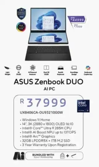Computer Mania ASUS Zenbook DUO offer