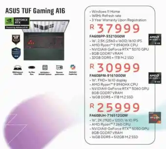 Computer Mania ASUS TUF Gaming A16 offer
