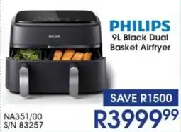 Hirsch's Philips Black Dual Basket Airfryer offer