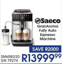 Hirsch's Saeco GranAroma Fully Auto Espresso Machine offer
