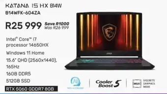 Computer Mania Msi Katana 15 HX B14W offer