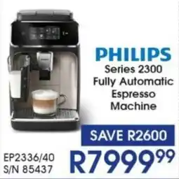 Hirsch's Philips Series 2300 Fully Automatic Espresso Machine offer