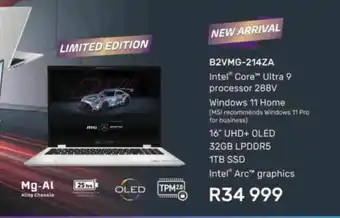 Computer Mania Msi Intel Core Ultra 9 processor offer