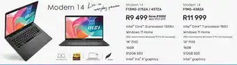 Computer Mania Msi Modern 14 Intel Core i5 processor 1334U offer