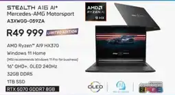 Computer Mania Msi Stealth A16 AI+ AMD Ryzen A19 HX370 offer