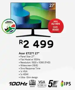 Computer Mania Acer ET271 27" offer