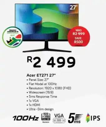 Computer Mania Acer ET271 27" offer