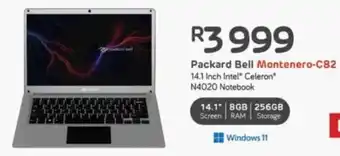 Computer Mania Packard Bell Montenero-C82 14.1 Inch Intel Celeron N4020 Notebook offer