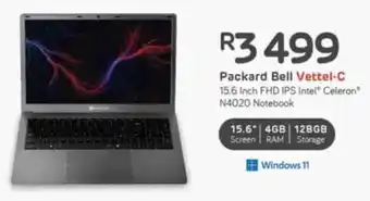 Computer Mania Packard Bell Vettel-C 15.6 Inch FHD IPS Intel Celeron N4020 Notebook offer