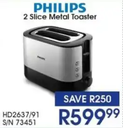Hirsch's Philips 2 Slice Metal Toaster offer