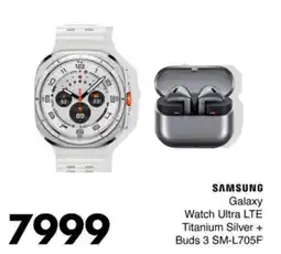Save Hyper SAMSUNG Galaxy Watch Ultra LTE Titanium Silver + Buds 3 offer