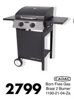 Save Hyper CADAC Born Free Gas Braai 2 Burner offer