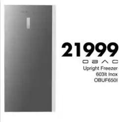 Save Hyper OBAC Upright Freezer Inox offer
