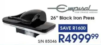 Hirsch's Empisal 26" Black Iron Press offer