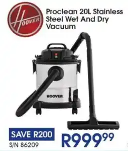 Hirsch's Hoover Proclean Stainless Steel Wet And Dry Vacuum offer