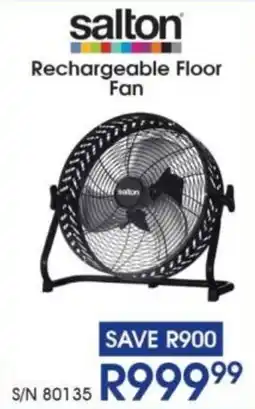 Hirsch's Salton Rechargeable Floor Fan offer