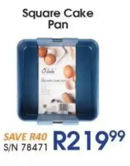 Hirsch's O'lala Square Cake Pan offer