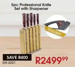 Hirsch's Snappy Chef Professional Knife Set with Sharpener offer