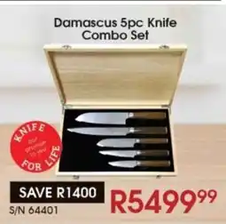 Hirsch's Snappy Damascus Knife Combo Set offer