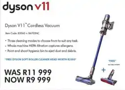 Hirsch's Dyson V11 Cordless Vacuum offer