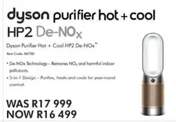 Hirsch's Dyson Purifier Hot + Cool HP2 De-NOx offer