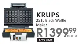 Hirsch's Krups Black Waffle Maker offer