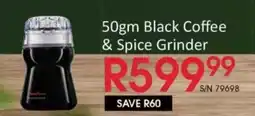 Hirsch's Moulinex 50gm Black Coffee & Spice Grinder offer