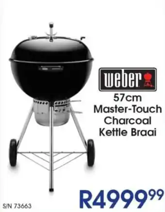 Hirsch's Weber 57cm Master-Touch Charcoal Kettle Braai offer