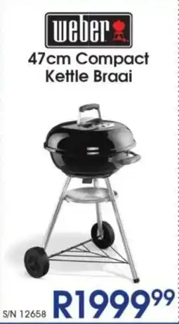 Hirsch's Weber 47cm Compact Kettle Braai offer