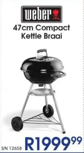 Hirsch's Weber 47cm Compact Kettle Braai offer