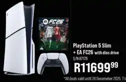 Hirsch's PlayStation 5 Slim + EA FC26 with disc drive offer