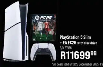 Hirsch's PlayStation 5 Slim + EA FC26 with disc drive offer