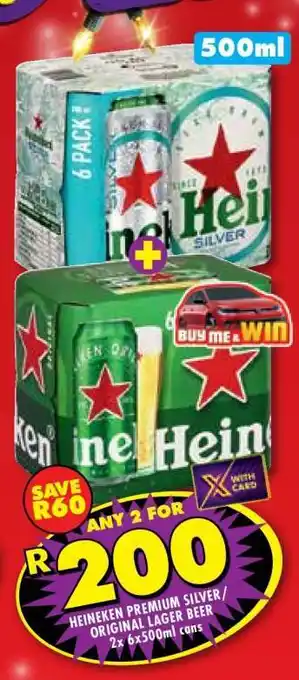 Shoprite Heineken Premium Silver / Original Lager Beer offer