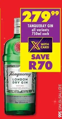 Shoprite Tanqueray Gin offer