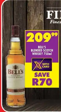 Shoprite BELL'S BLENDED SCOTCH WHISKY 750ml offer