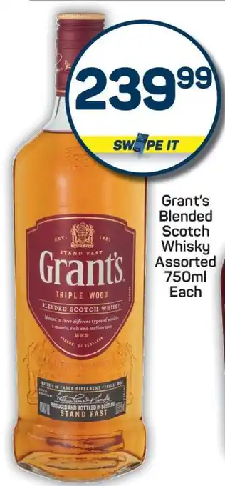 Grant's Blended Scotch Whisky Assorted 750ml Each
