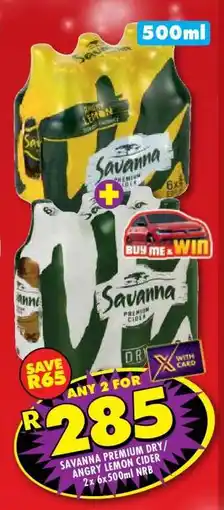 Shoprite Savanna Premium Dry/Angry Lemon Cider offer