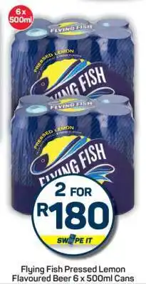 Pick n Pay Flying Fish Pressed Lemon Flavoured Beer 6 x 500ml Cans offer