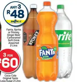Pick n Pay Fanta, Sprite or Stoney Ginger Beer Carbonated Soft Drink Assorted 2 Litre offer