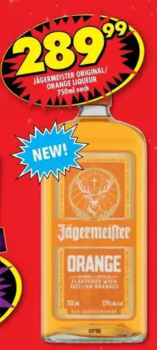 Shoprite Jägermeister Original/Orange Liqueur offer