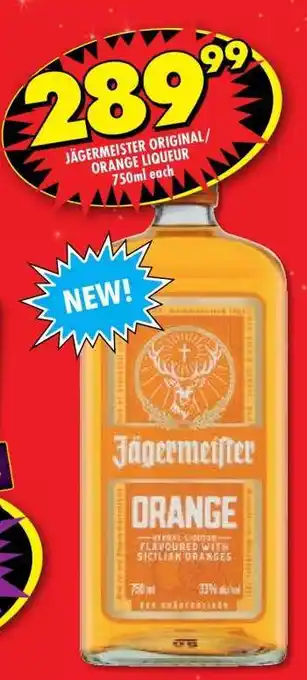 Shoprite Jägermeister Original/Orange Liqueur offer