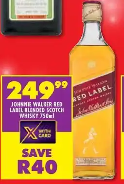 Shoprite Johnnie Walker Red Label Blended Scotch Whisky 750ml offer