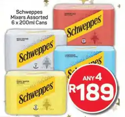 Pick n Pay Schweppes Mixers Assorted 6 x 200ml Cans offer