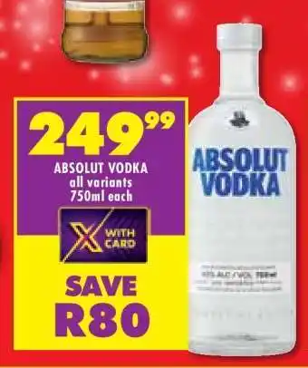 Shoprite ABSOLUT VODKA offer