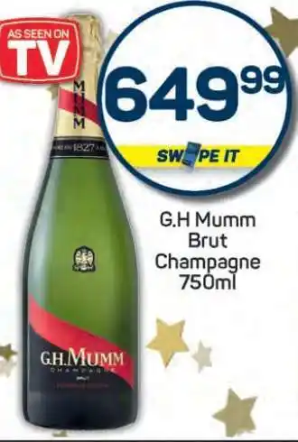Pick n Pay G.H Mumm Brut Champagne 750ml offer