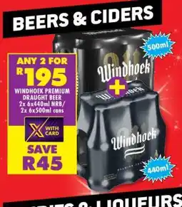 Shoprite WINDHOEK PREMIUM DRAUGHT BEER offer