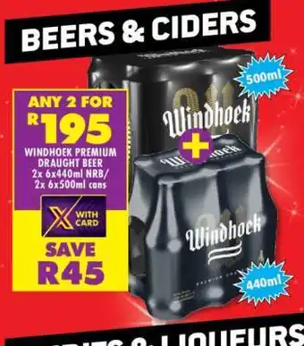 Shoprite WINDHOEK PREMIUM DRAUGHT BEER offer