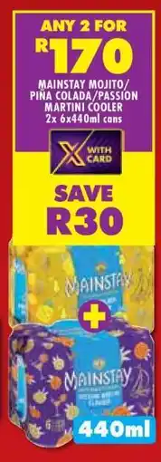 Shoprite MAINSTAY MOJITO/PINA COLADA/PASSION MARTINI COOLER offer